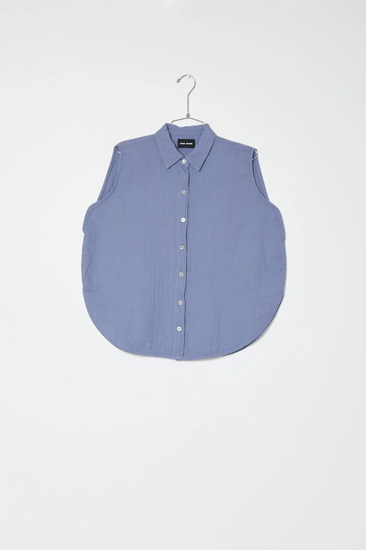Circle Shirt in Crinkled Cotton Gauze sold by Atelier Delphine product image thumbnail 2