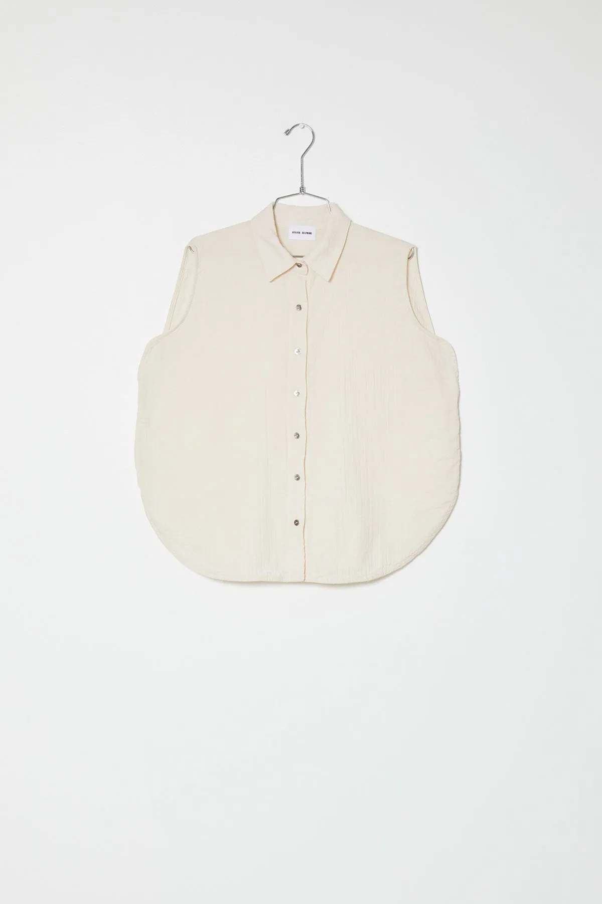 Circle Shirt in Crinkled Cotton Gauze sold by Atelier Delphine product image thumbnail 5