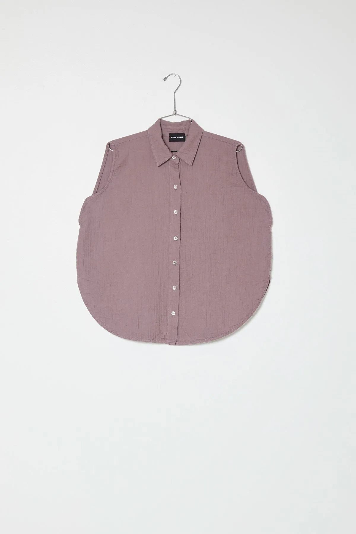 Circle Shirt in Crinkled Cotton Gauze sold by Atelier Delphine
