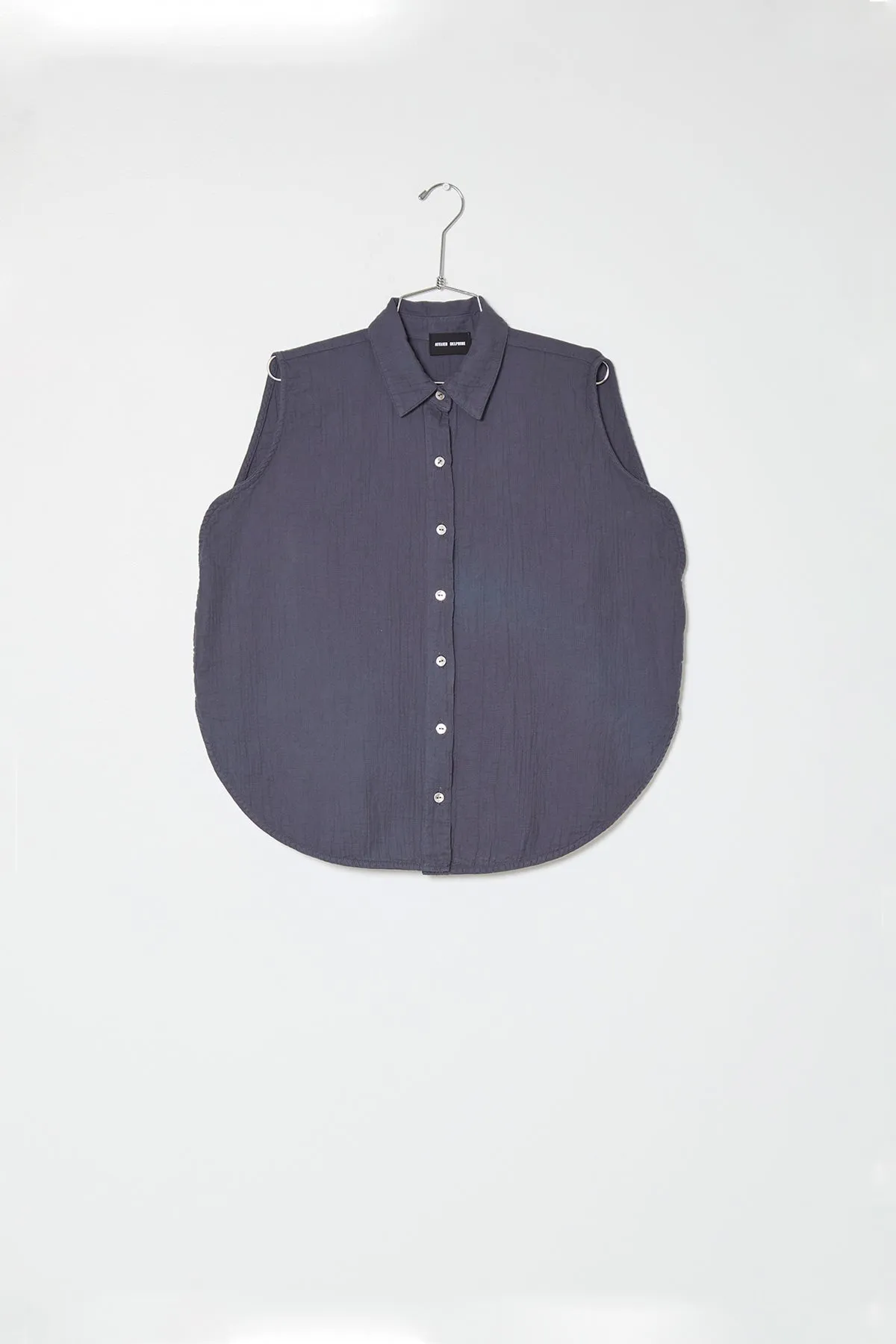 Circle Shirt in Crinkled Cotton Gauze sold by Atelier Delphine product image thumbnail 4