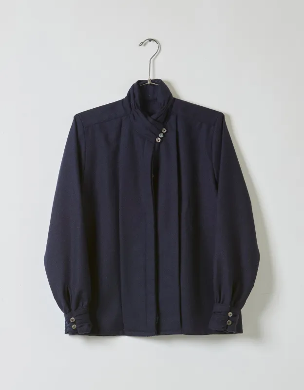 Geneva Blouse in Japanese wool made by Atelier Delphine