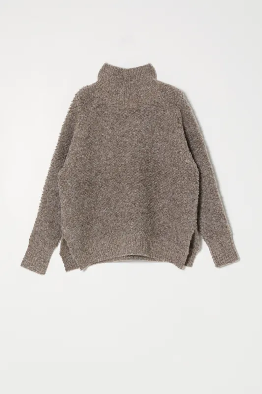 Boxy Turtleneck Alpaca Sweater sold by Atelier Delphine