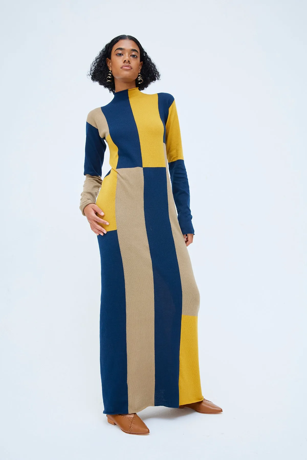 Laguna Graphic Maxi Dress in Tanguis Cotton sold by Atelier Delphine product image thumbnail 2