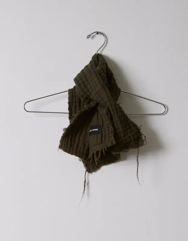 Small Boro Scarf in 5 Layer Wavy Gauze made by Atelier Delphine