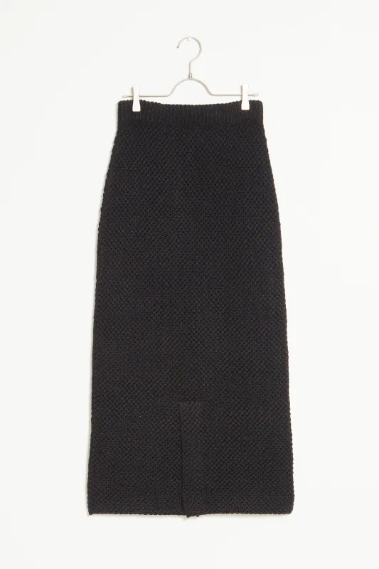 Waffle Pencil Skirt in Strata Knitting sold by Atelier Delphine