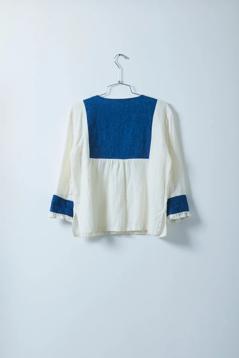 Meadow Linen Denim Gauze Top sold by Atelier Delphine product image thumbnail 2