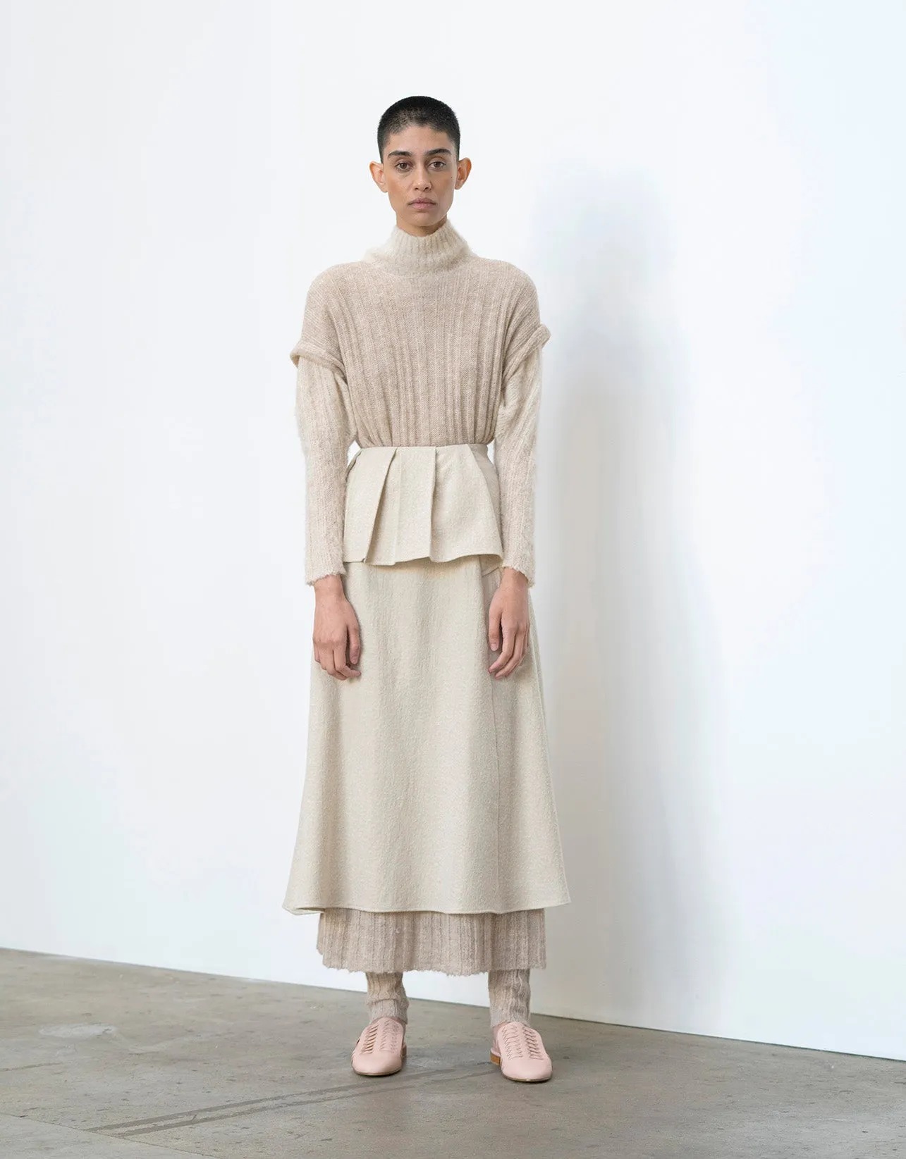 Chloe Washed Cotton Wool Skirt sold by Atelier Delphine product image thumbnail 5