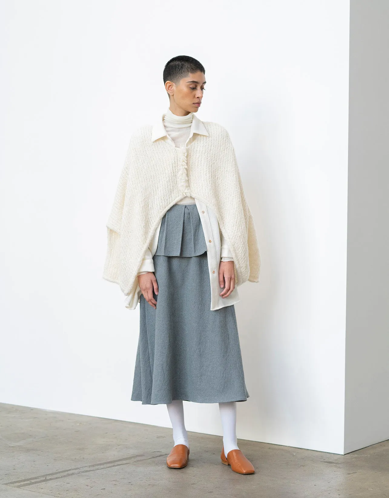 Chloe Washed Cotton Wool Skirt sold by Atelier Delphine product image thumbnail 4