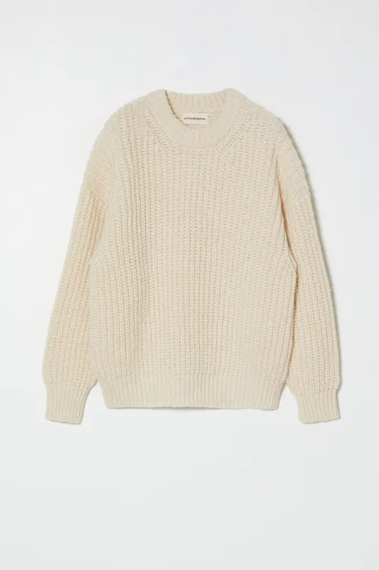 Rib Crewneck Sweater in Alpaca Pima Blend made by Atelier Delphine