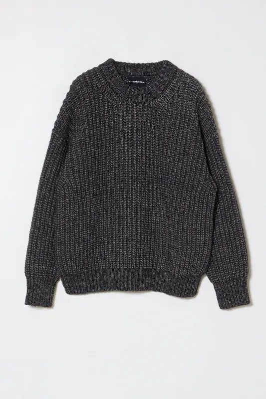 Rib Crewneck Sweater in Alpaca Pima Blend sold by Atelier Delphine