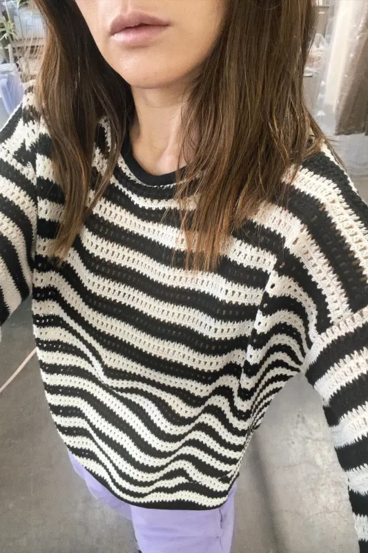 How We Are Wearing It / Leilani Openwork Knit Sweater sold by Atelier Delphine