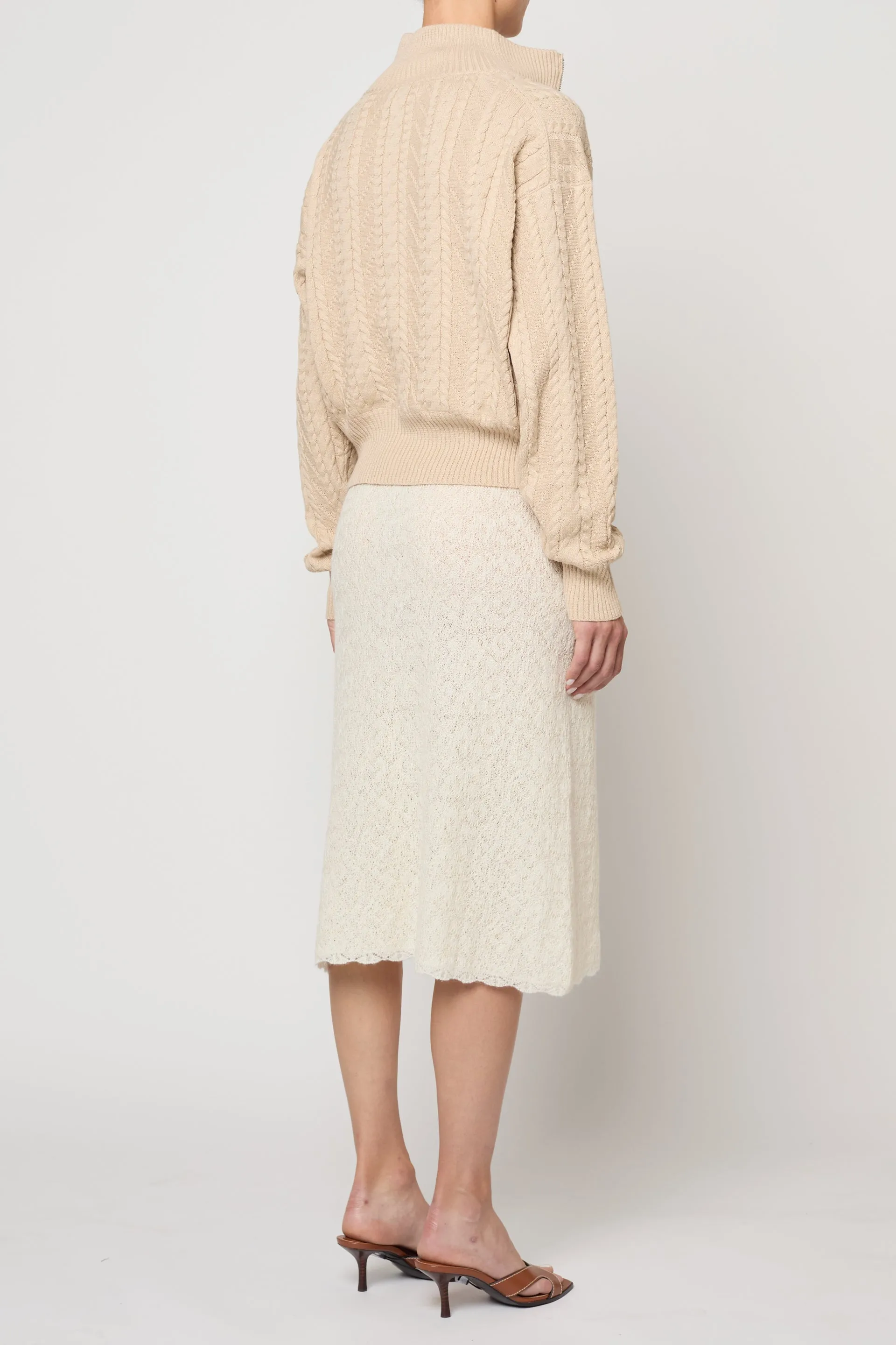 Nova Zip Sweater in Rope Knit sold by Atelier Delphine product image thumbnail 3