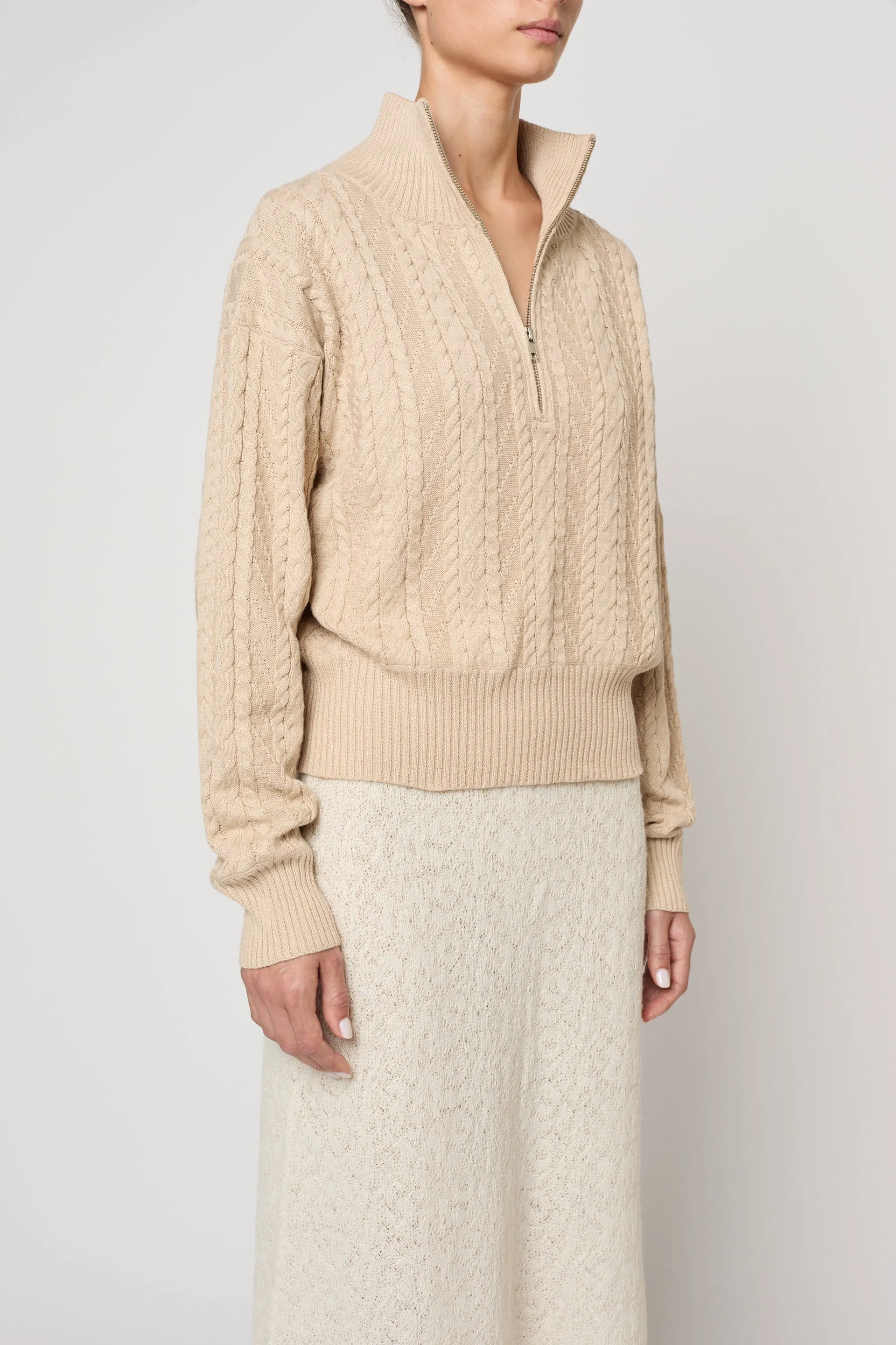 Nova Zip Sweater in Rope Knit sold by Atelier Delphine product image thumbnail 4