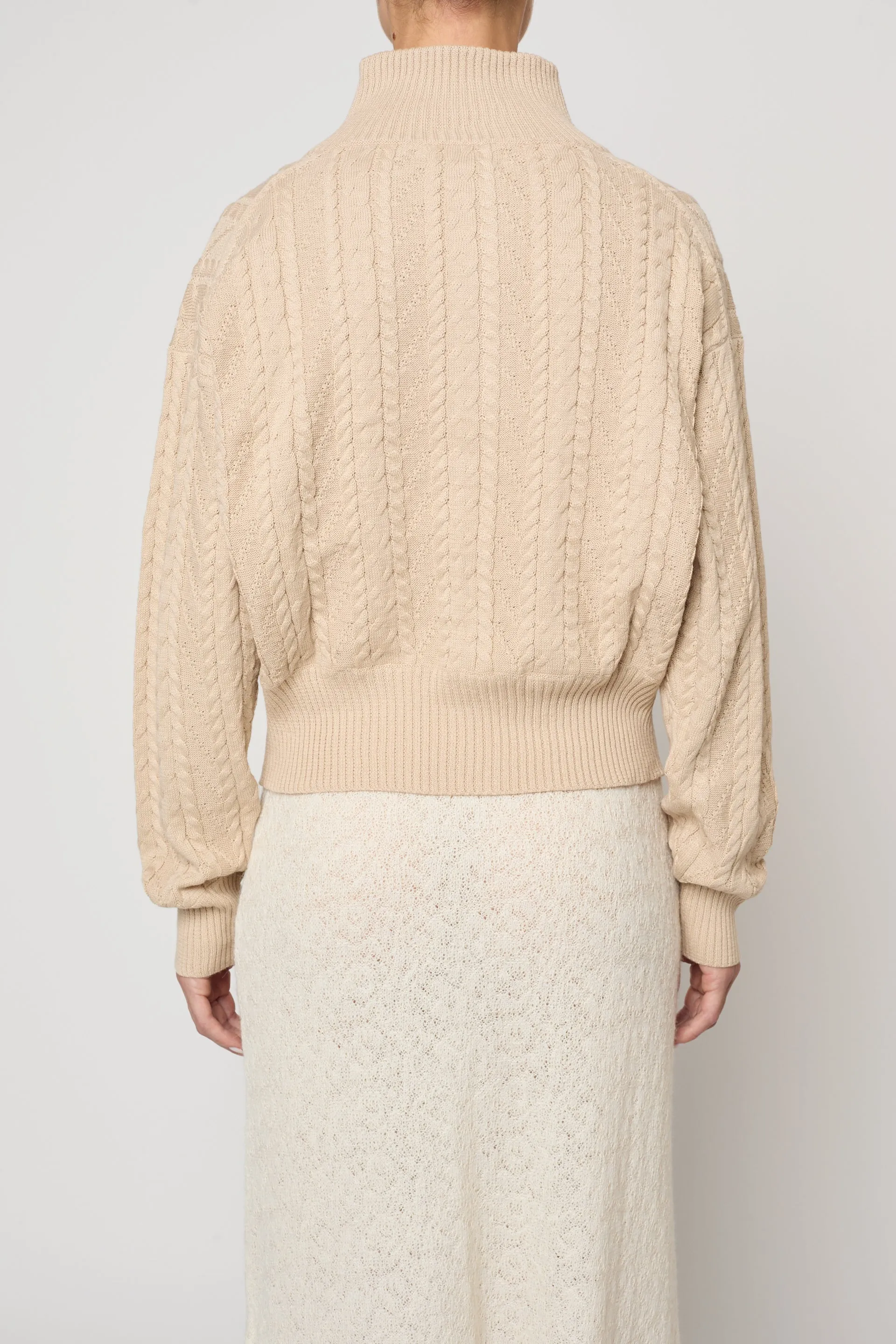 Nova Zip Sweater in Rope Knit sold by Atelier Delphine product image thumbnail 5