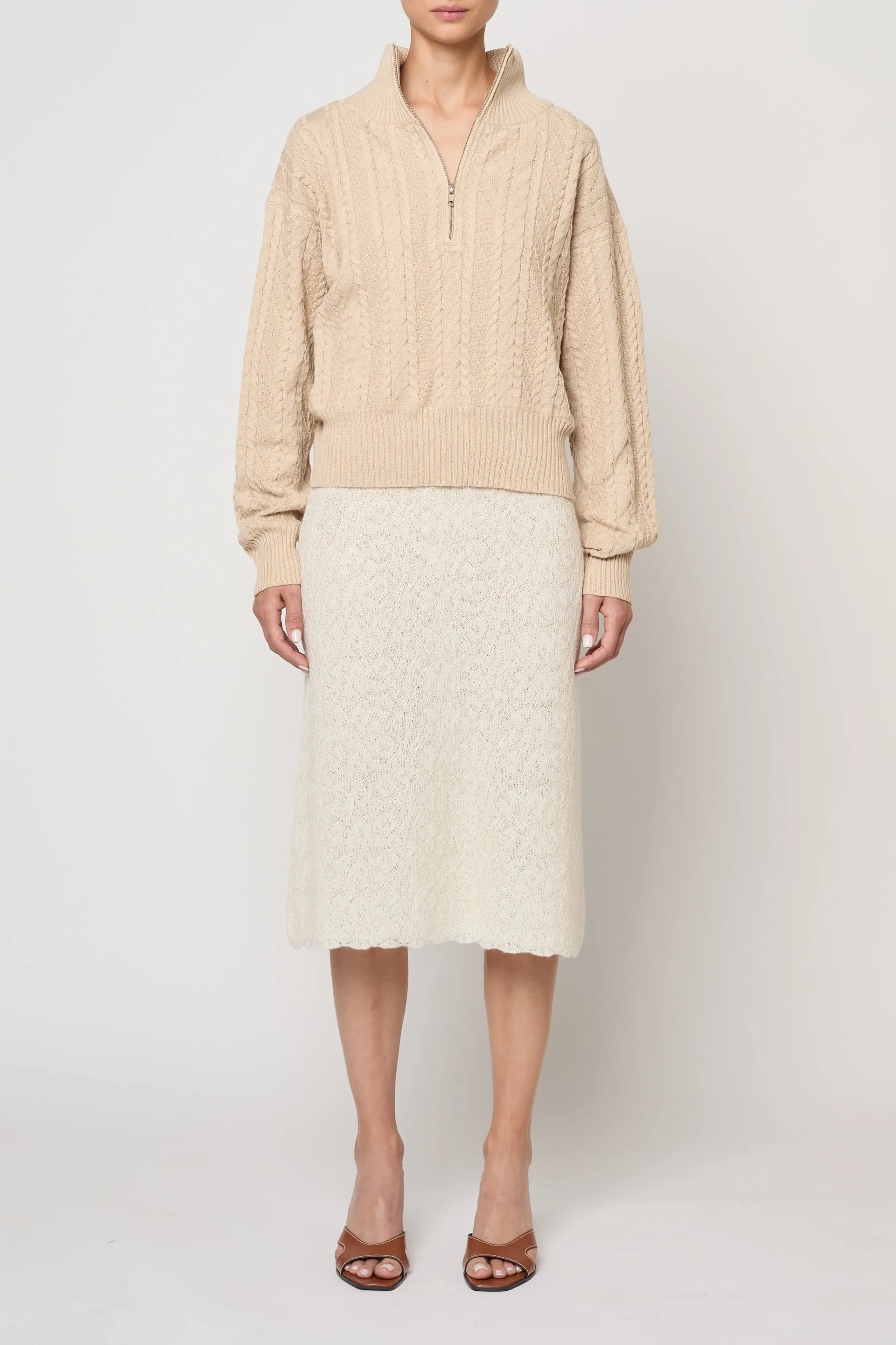 Nova Zip Sweater in Rope Knit sold by Atelier Delphine product image thumbnail 2
