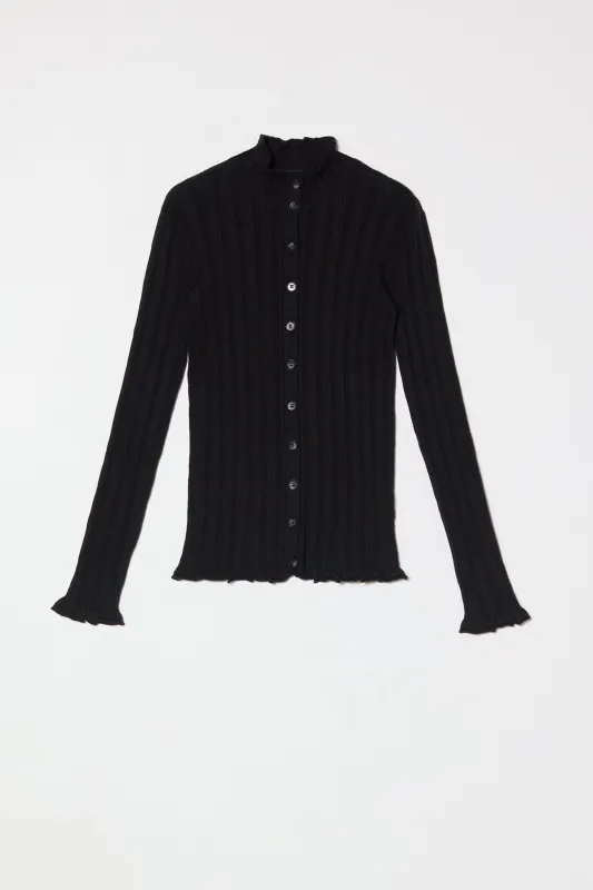 Pointelle Cardigan in Cotton made by Atelier Delphine