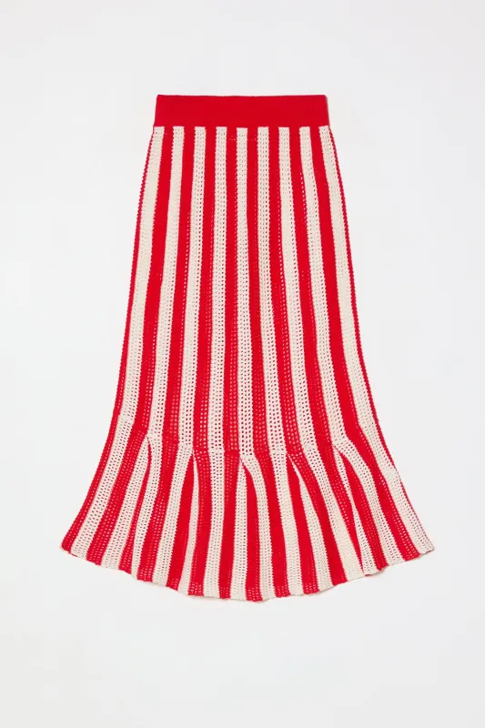 Frida Skirt Openwork Knit made by Atelier Delphine