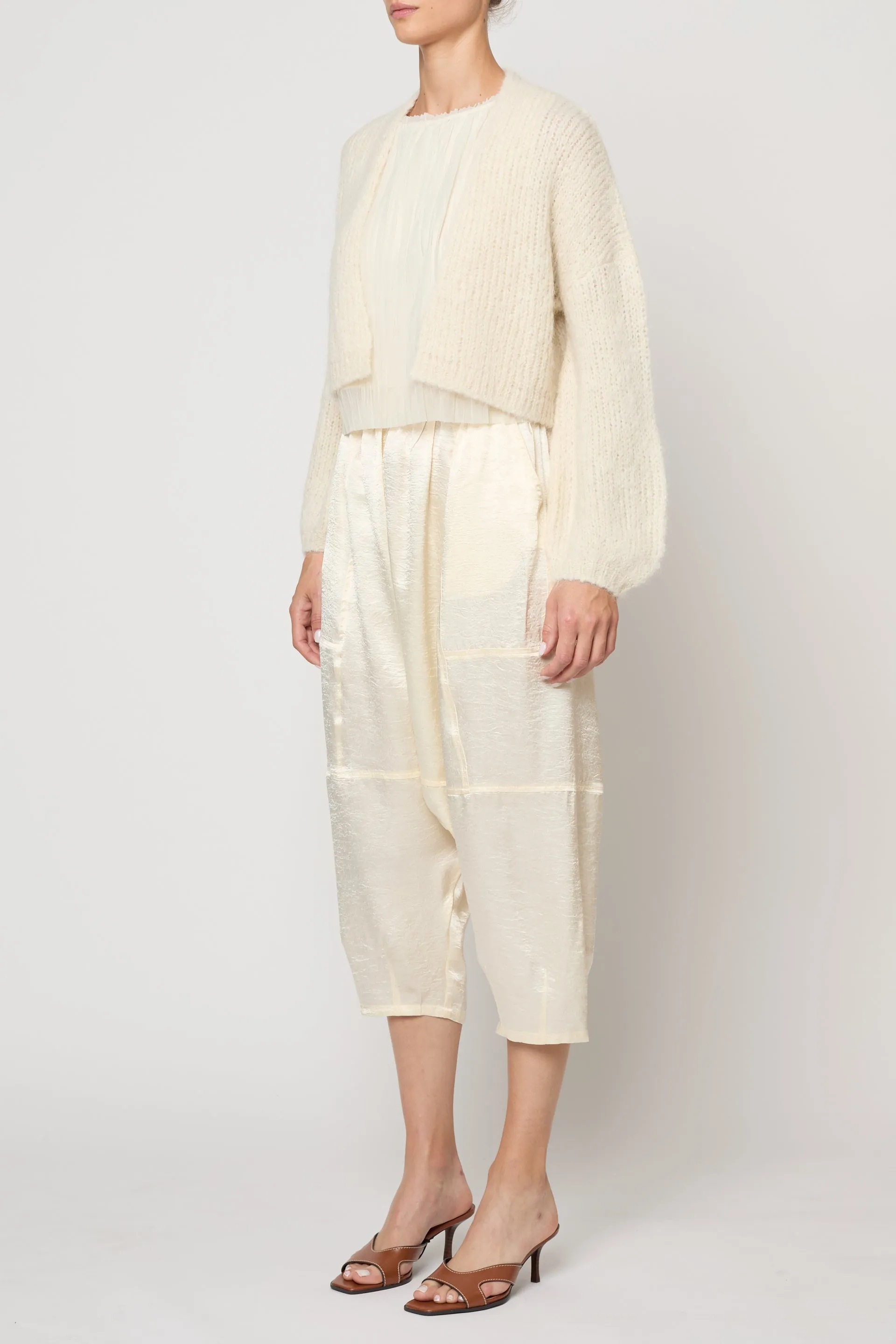 Super Crop Cora Cardigan in Suri Alpaca sold by Atelier Delphine product image thumbnail 3