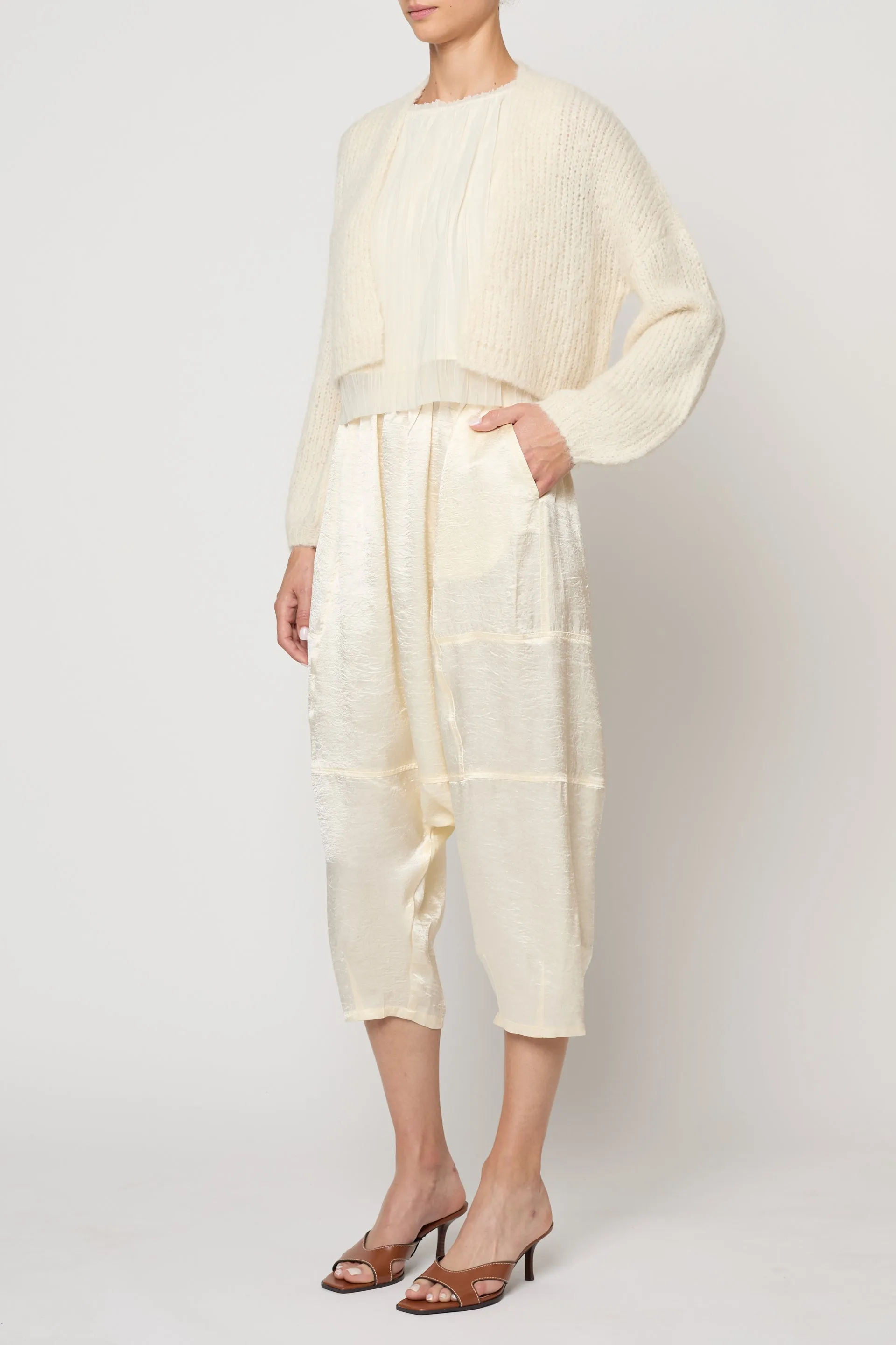 Super Crop Cora Cardigan in Suri Alpaca sold by Atelier Delphine product image thumbnail 4