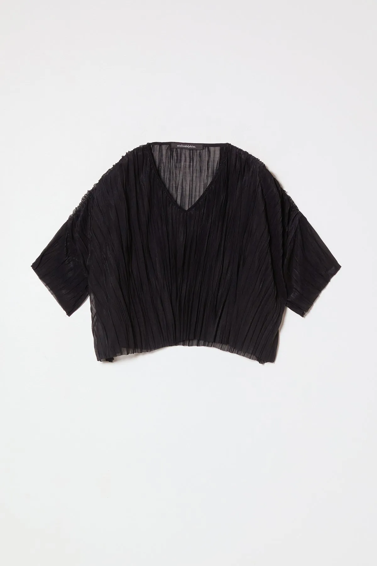 Flared Tee in Random Pleats Chiffon sold by Atelier Delphine