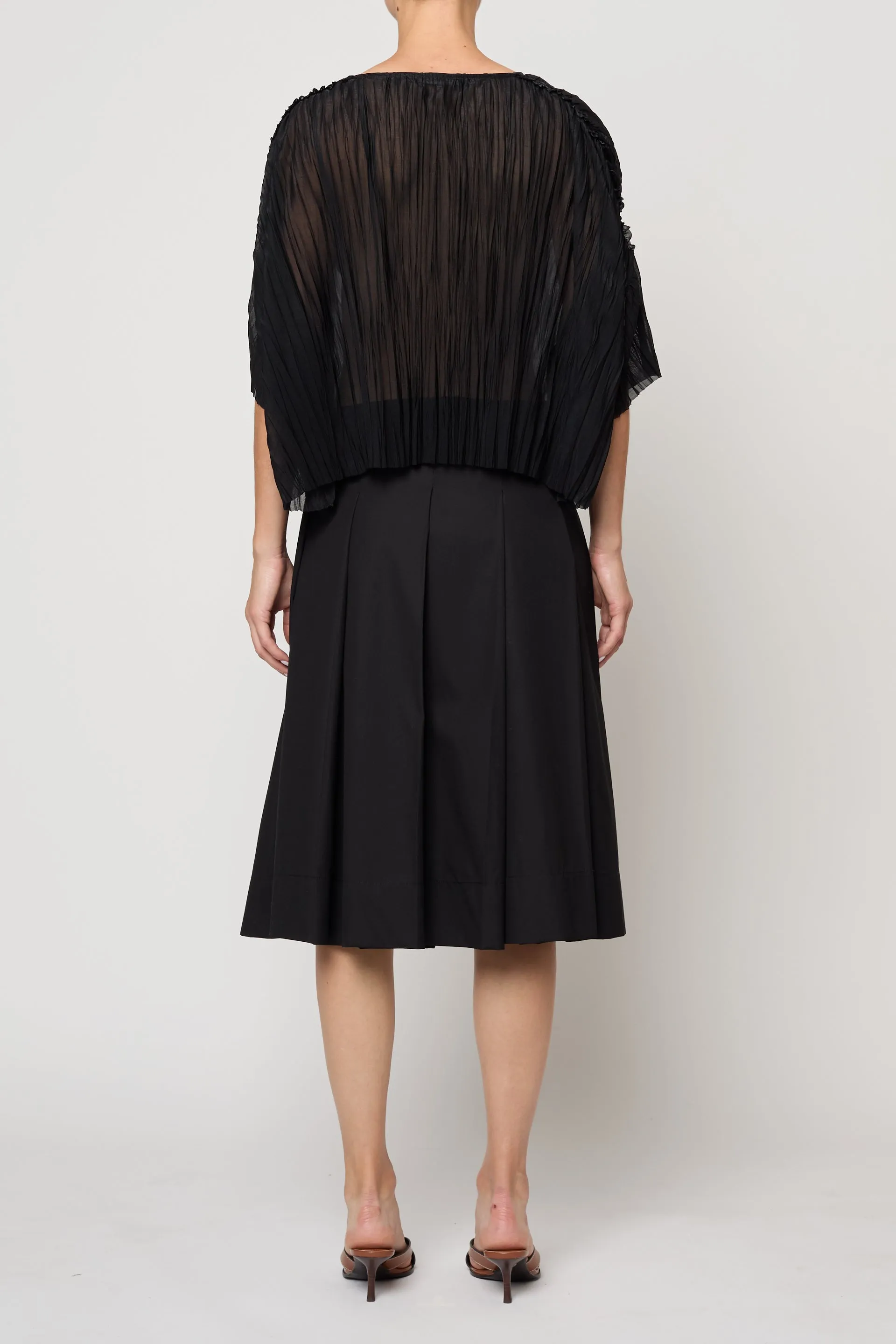 Flared Tee in Random Pleats Chiffon sold by Atelier Delphine product image thumbnail 4