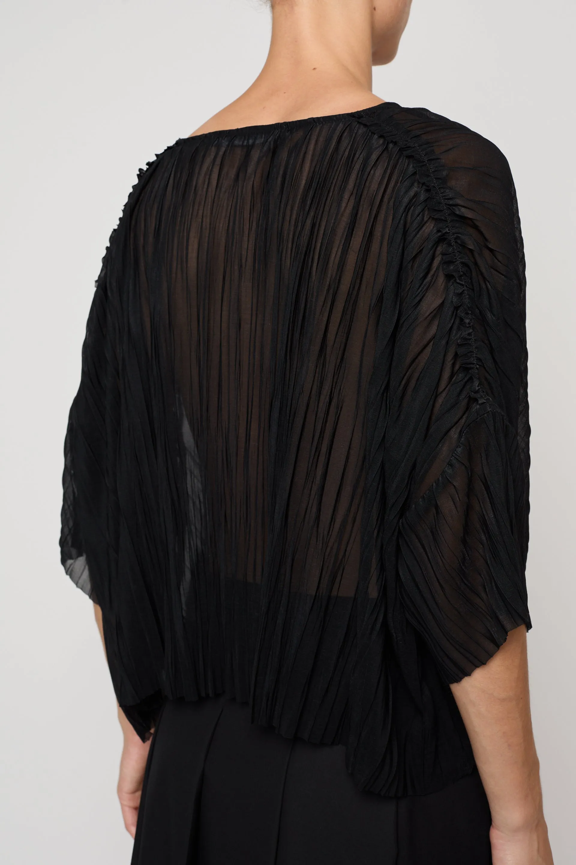 Flared Tee in Random Pleats Chiffon sold by Atelier Delphine product image thumbnail 5