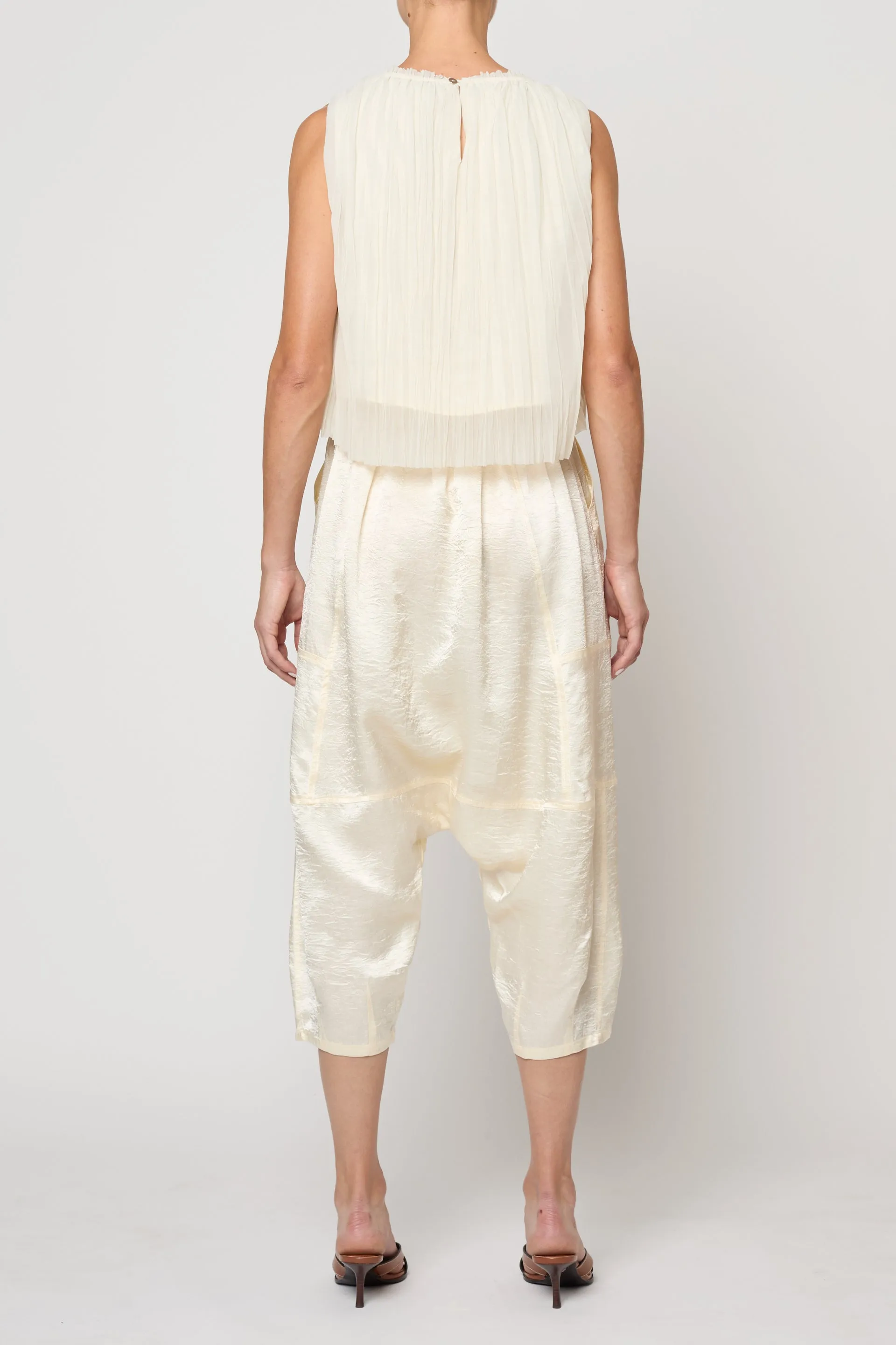 Crop Tank in Random Pleats Chiffon sold by Atelier Delphine product image thumbnail 5