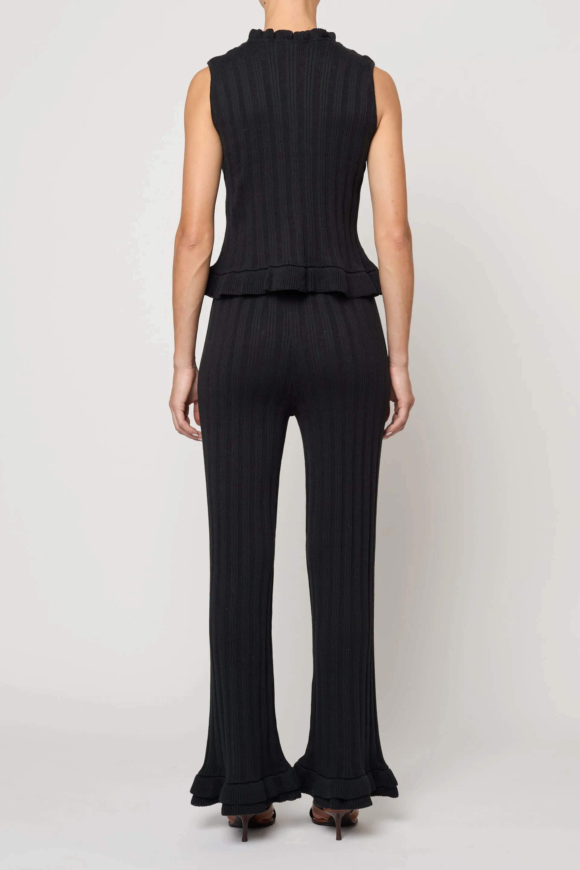 Pointelle Ruffle Top sold by Atelier Delphine product image thumbnail 4