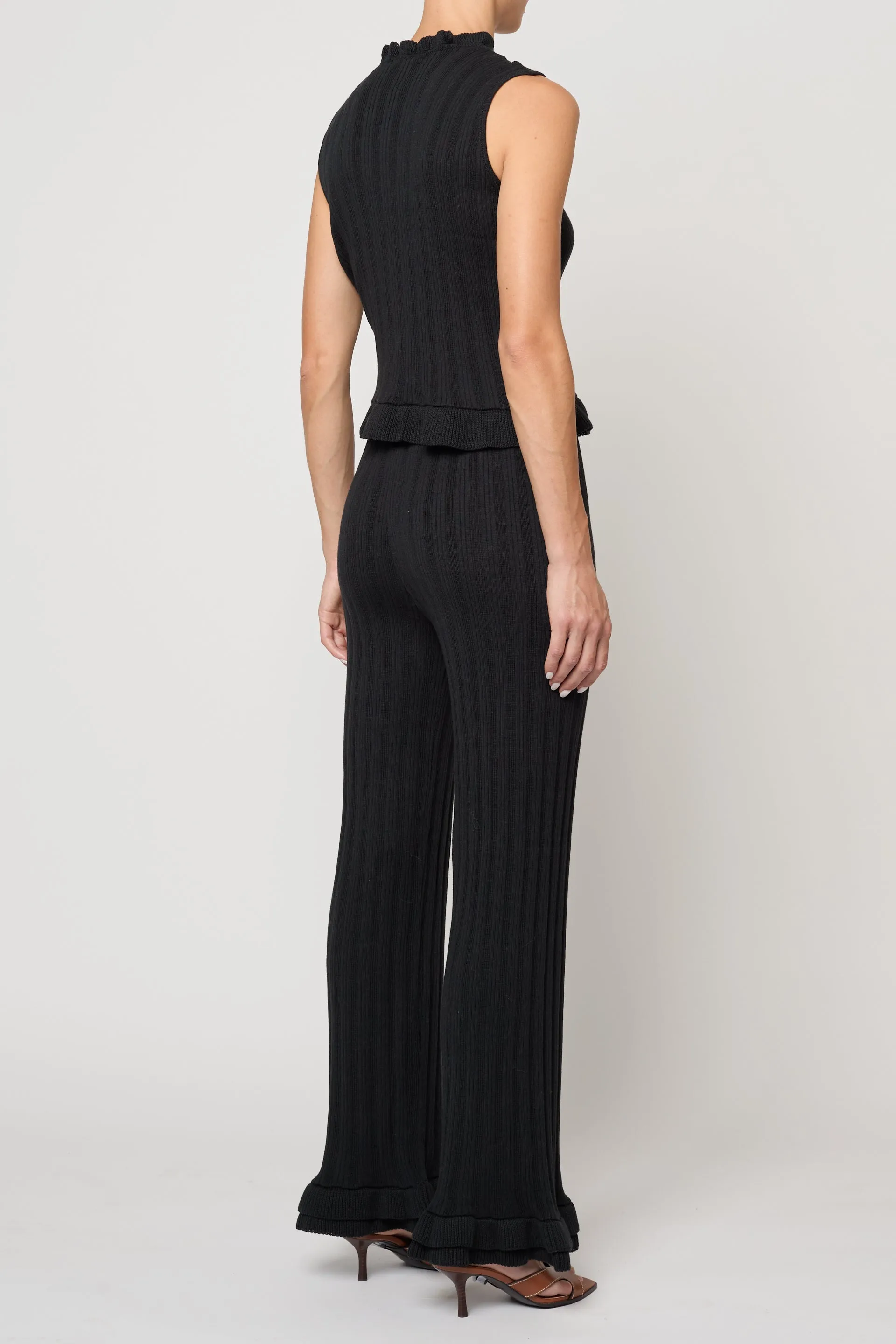 Pointelle Ruffle Top sold by Atelier Delphine product image thumbnail 5