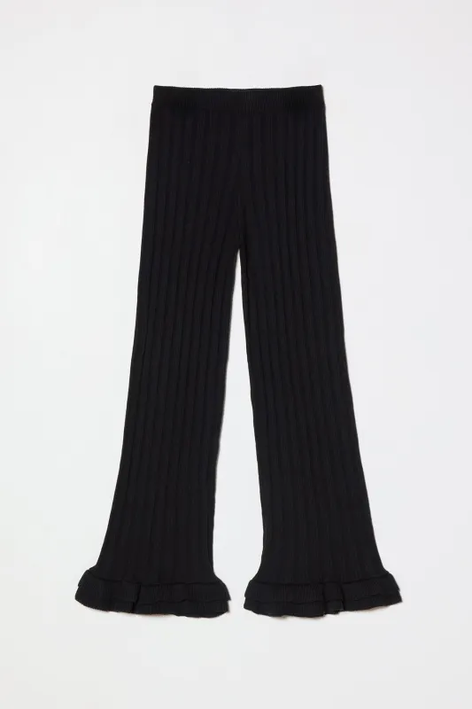 Pointelle Ruffle Pant made by Atelier Delphine