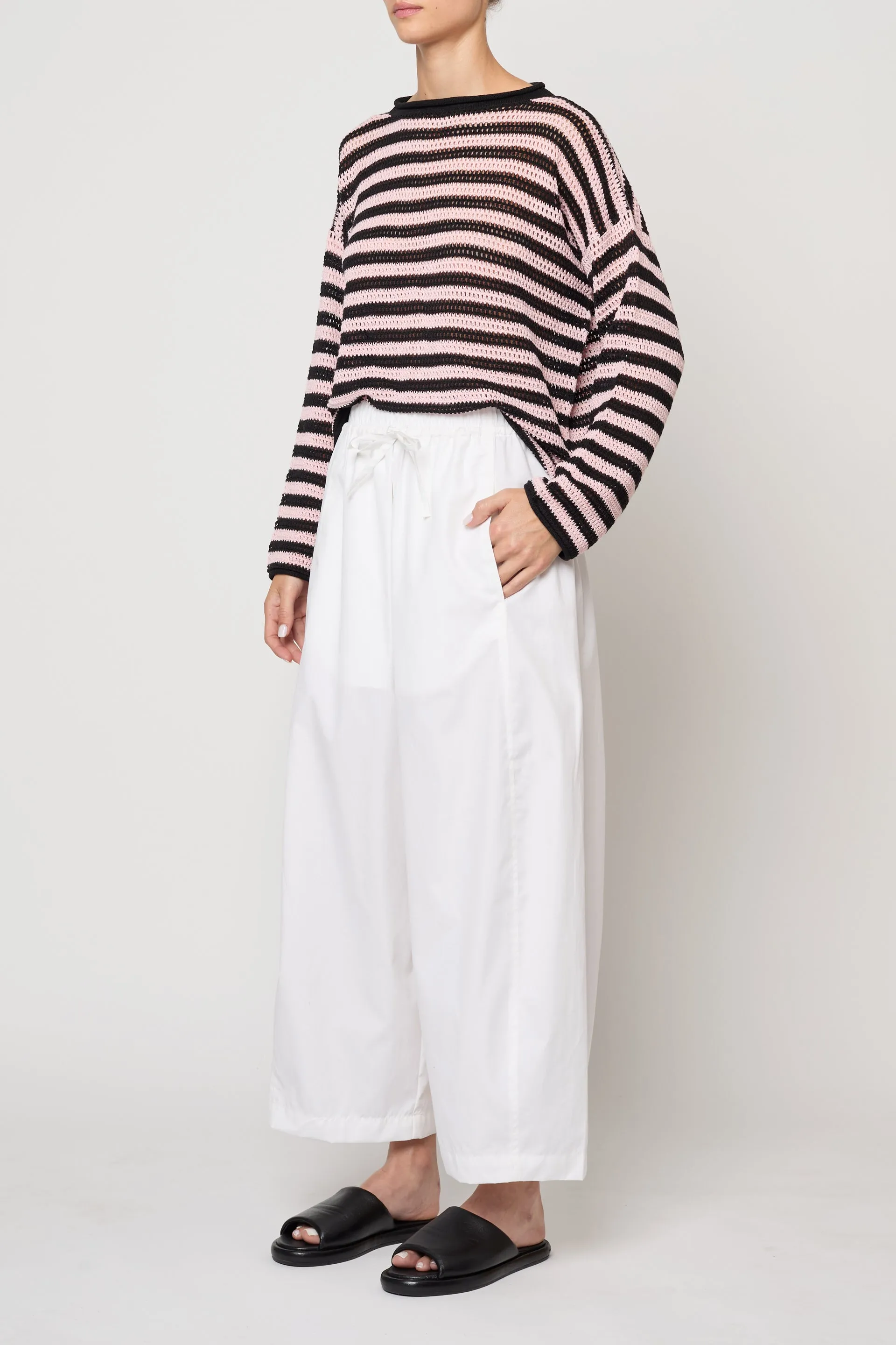 Typewriter Barrel Pant in Pima Cotton Poplin sold by Atelier Delphine product image thumbnail 3