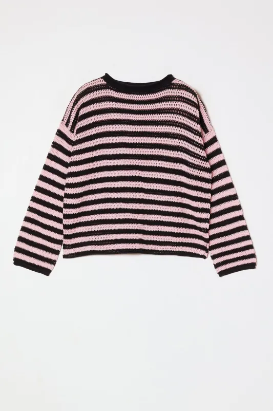 Leilani Sweater in Openwork Knit made by Atelier Delphine