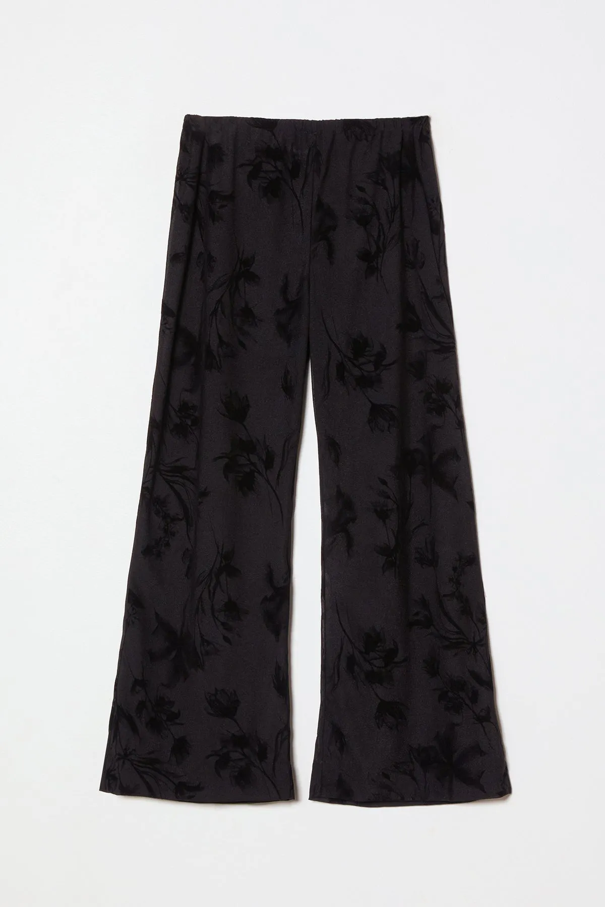 Print Pant in Flower Flock Crepe sold by Atelier Delphine