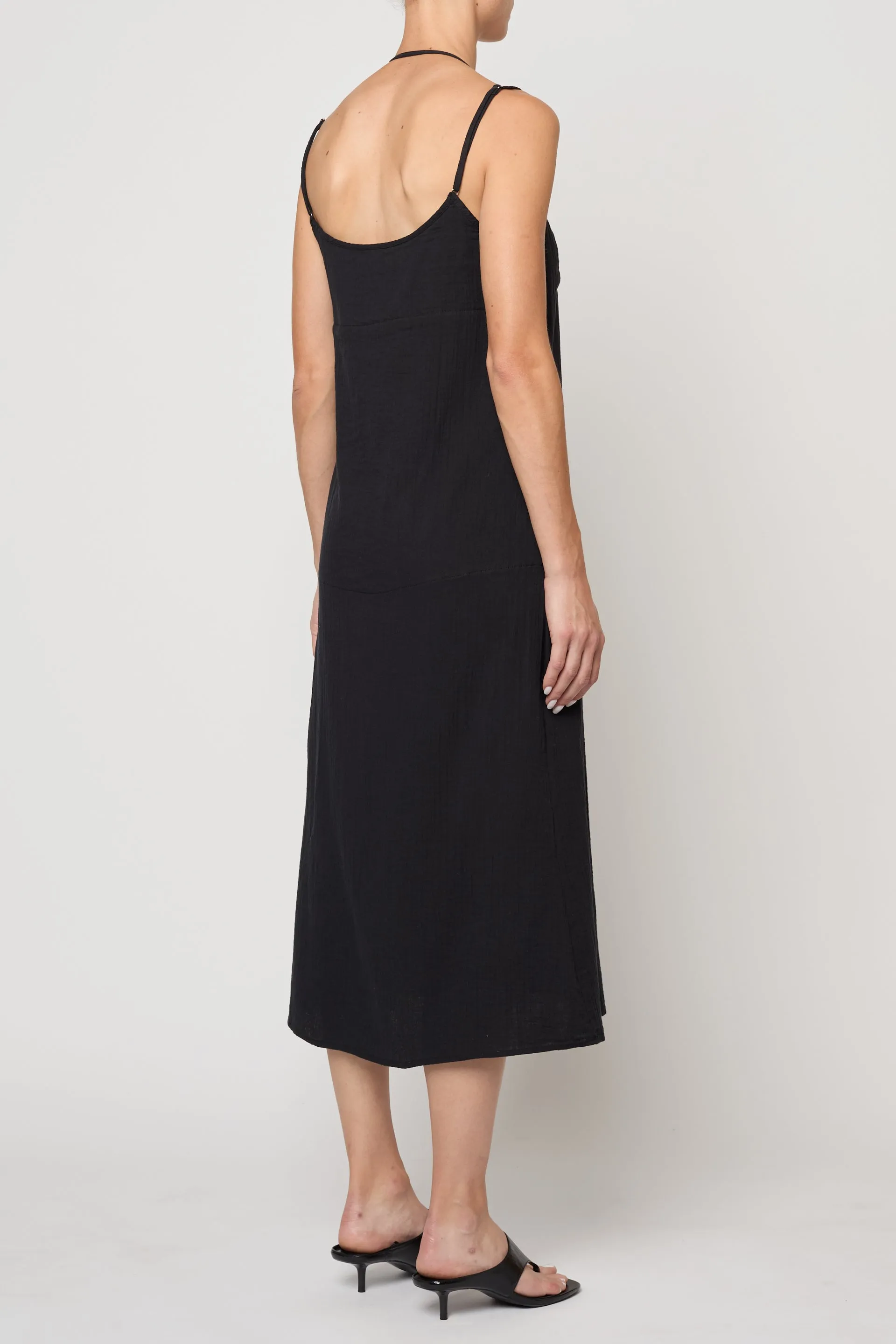 Slip Midi Dress in Crinkled Cotton Gauze sold by Atelier Delphine product image thumbnail 4