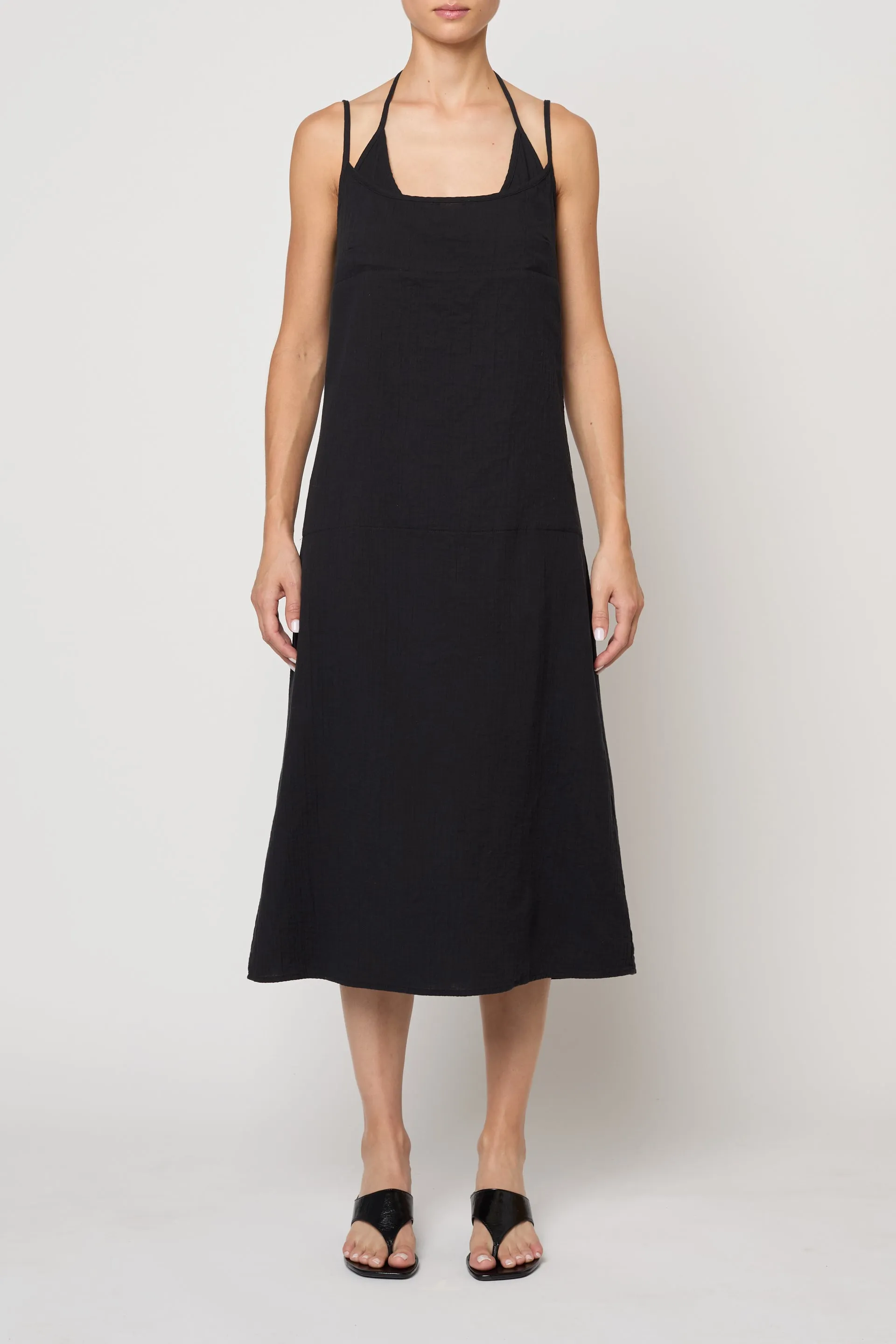 Slip Midi Dress in Crinkled Cotton Gauze sold by Atelier Delphine product image thumbnail 2