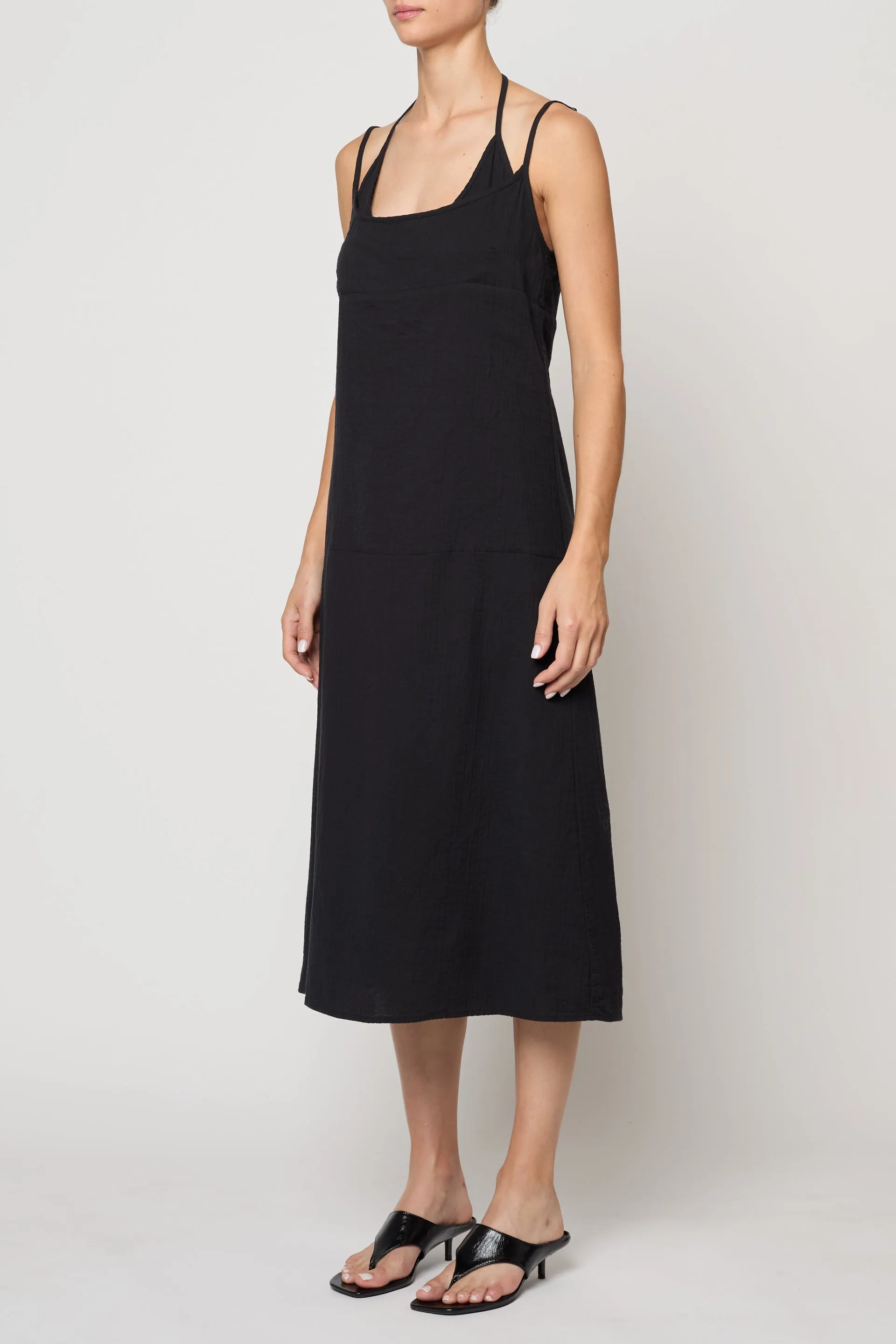 Slip Midi Dress in Crinkled Cotton Gauze sold by Atelier Delphine product image thumbnail 3