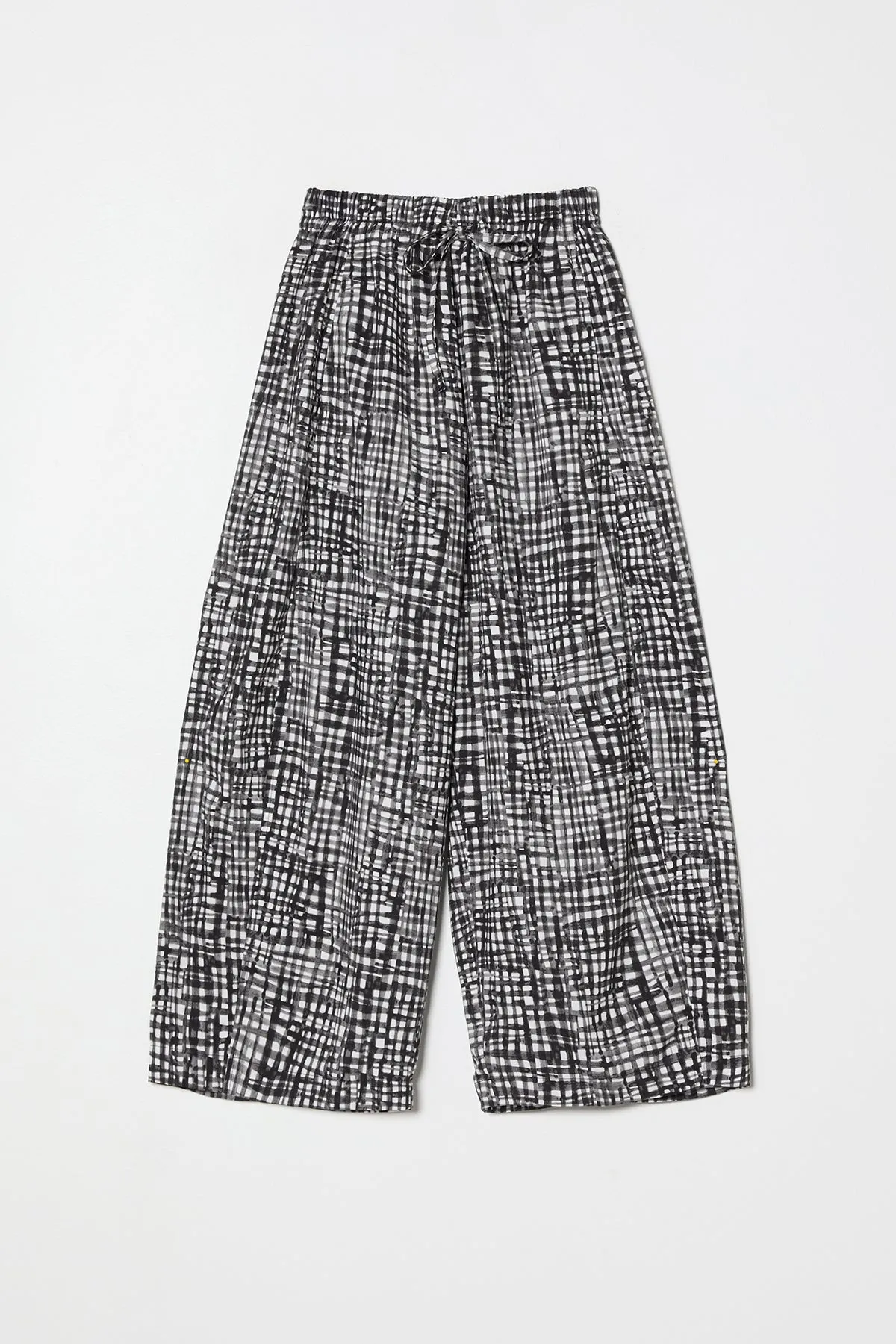 Typewriter Barrel Pant in Watercolor Gingham sold by Atelier Delphine
