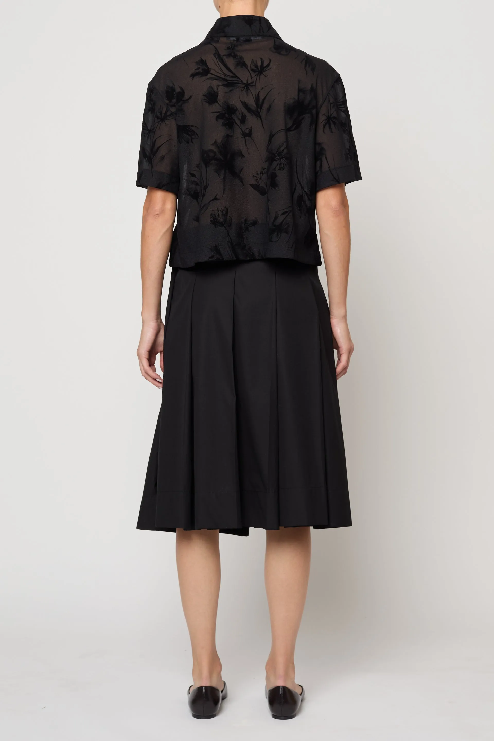 Pleat Skirt in Pima Cotton Poplin sold by Atelier Delphine product image thumbnail 4