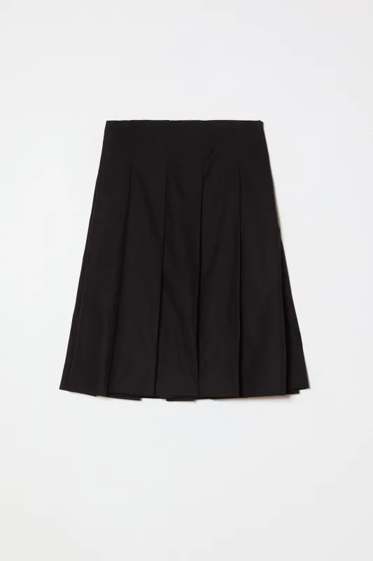 Pleat Skirt in Pima Cotton Poplin made by Atelier Delphine