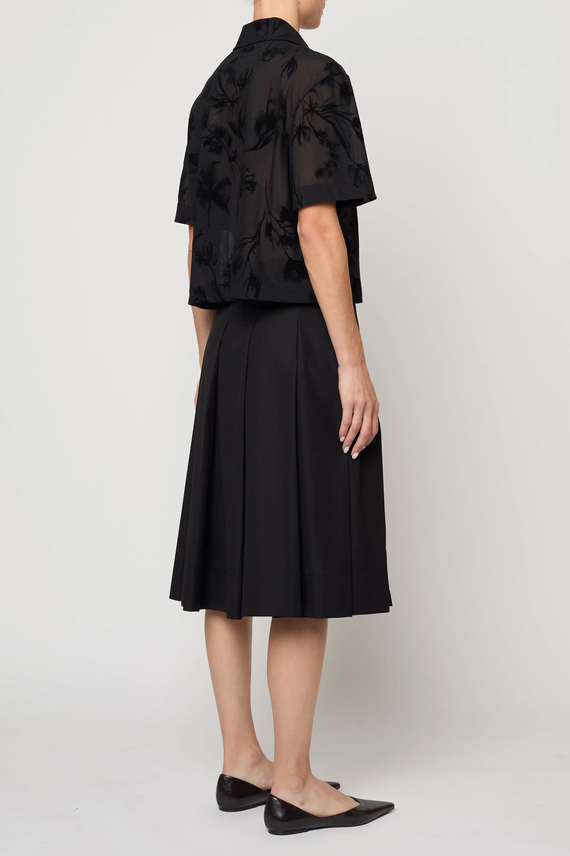 Pleat Skirt in Pima Cotton Poplin sold by Atelier Delphine product image thumbnail 5