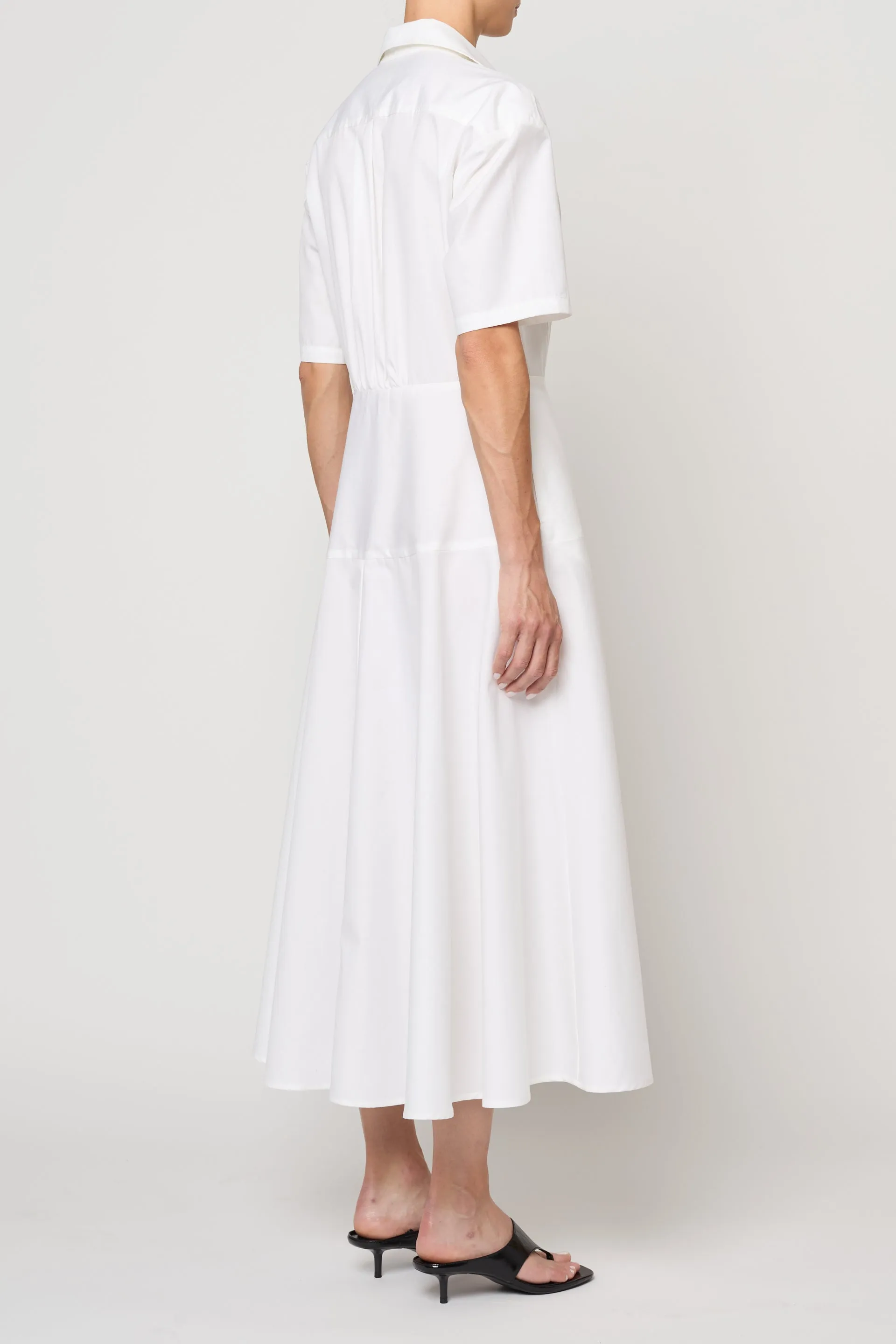 Paneled Shirt Dress in Pima Cotton Poplin sold by Atelier Delphine product image thumbnail 5