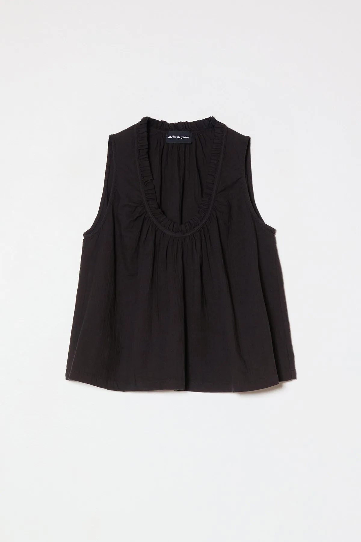 Sleeveless Easy Tank in Crinkled Cotton Gauze sold by Atelier Delphine product image thumbnail 2