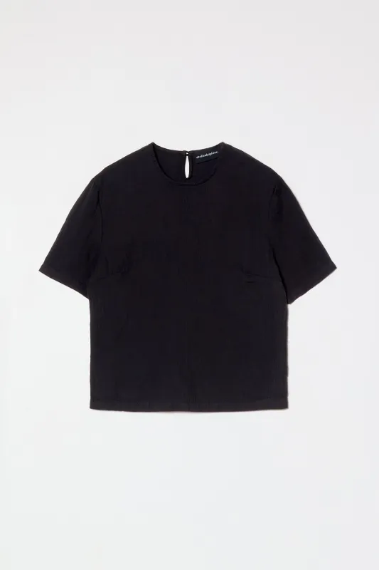 Crop Top in Crinkled Cotton Gauze made by Atelier Delphine