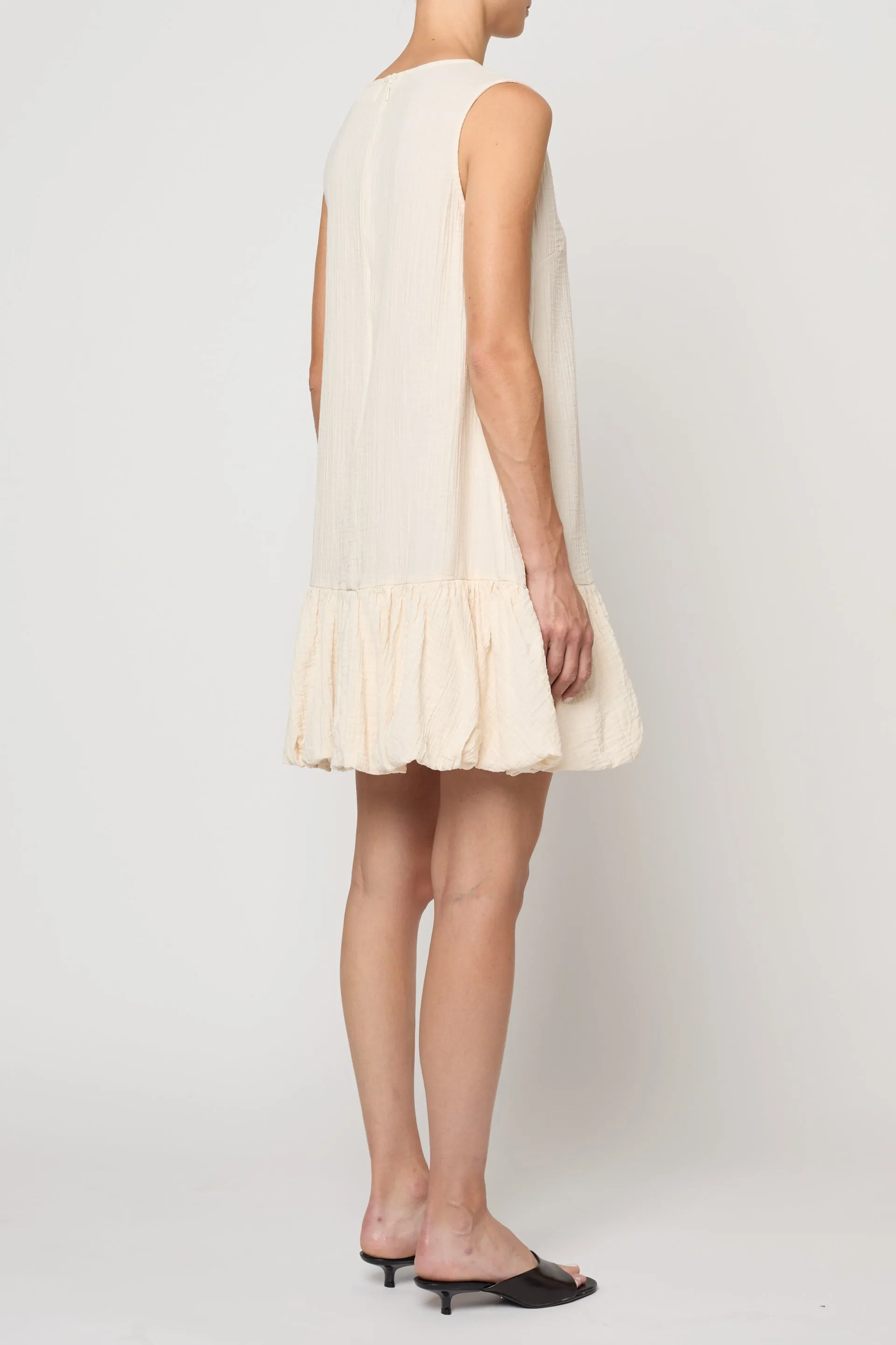 Balloon Mini Dress in Crinkled Cotton Gauze sold by Atelier Delphine product image thumbnail 4