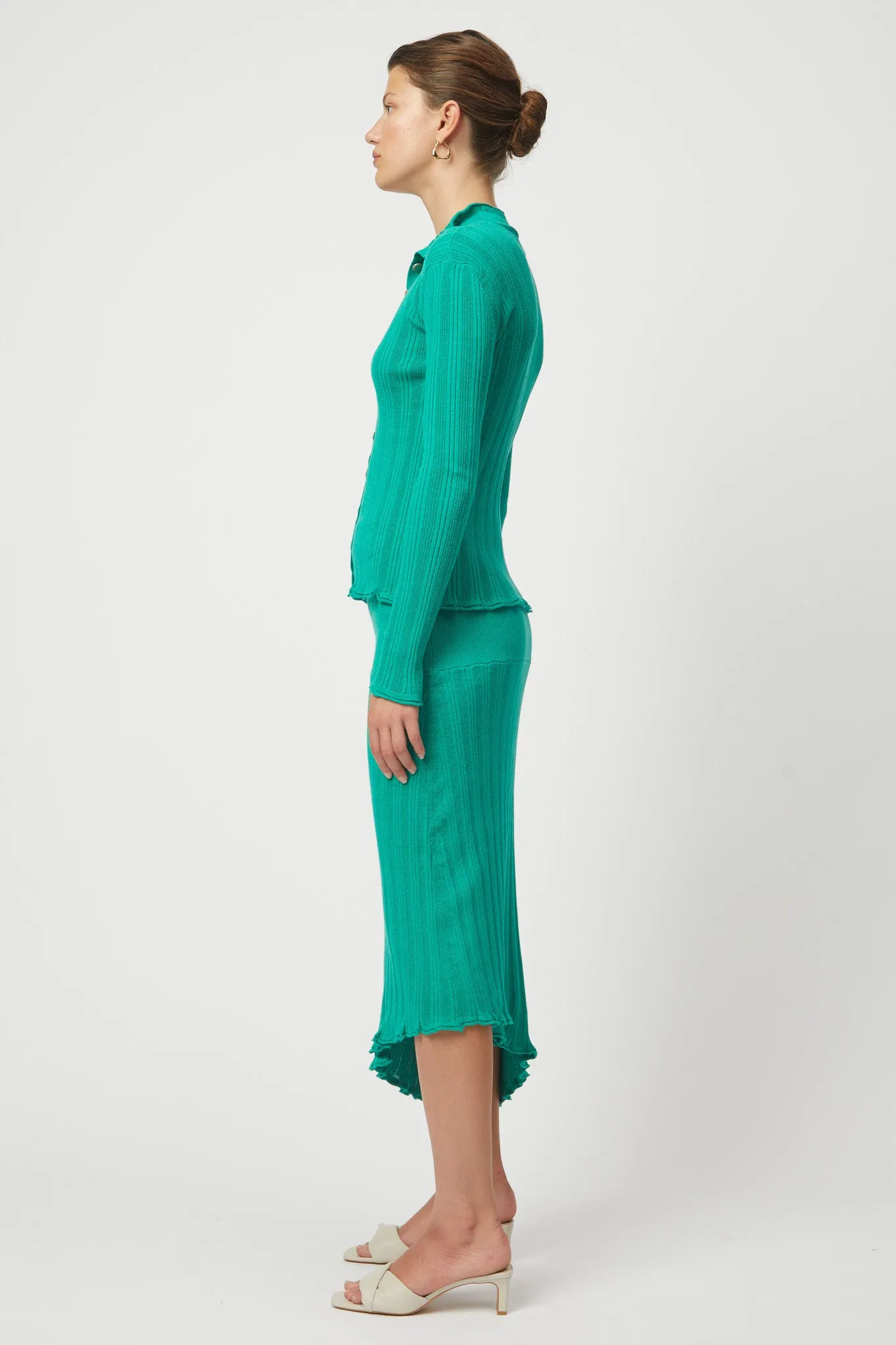 Pointelle Slim Rib Cardigan sold by Atelier Delphine product image thumbnail 4