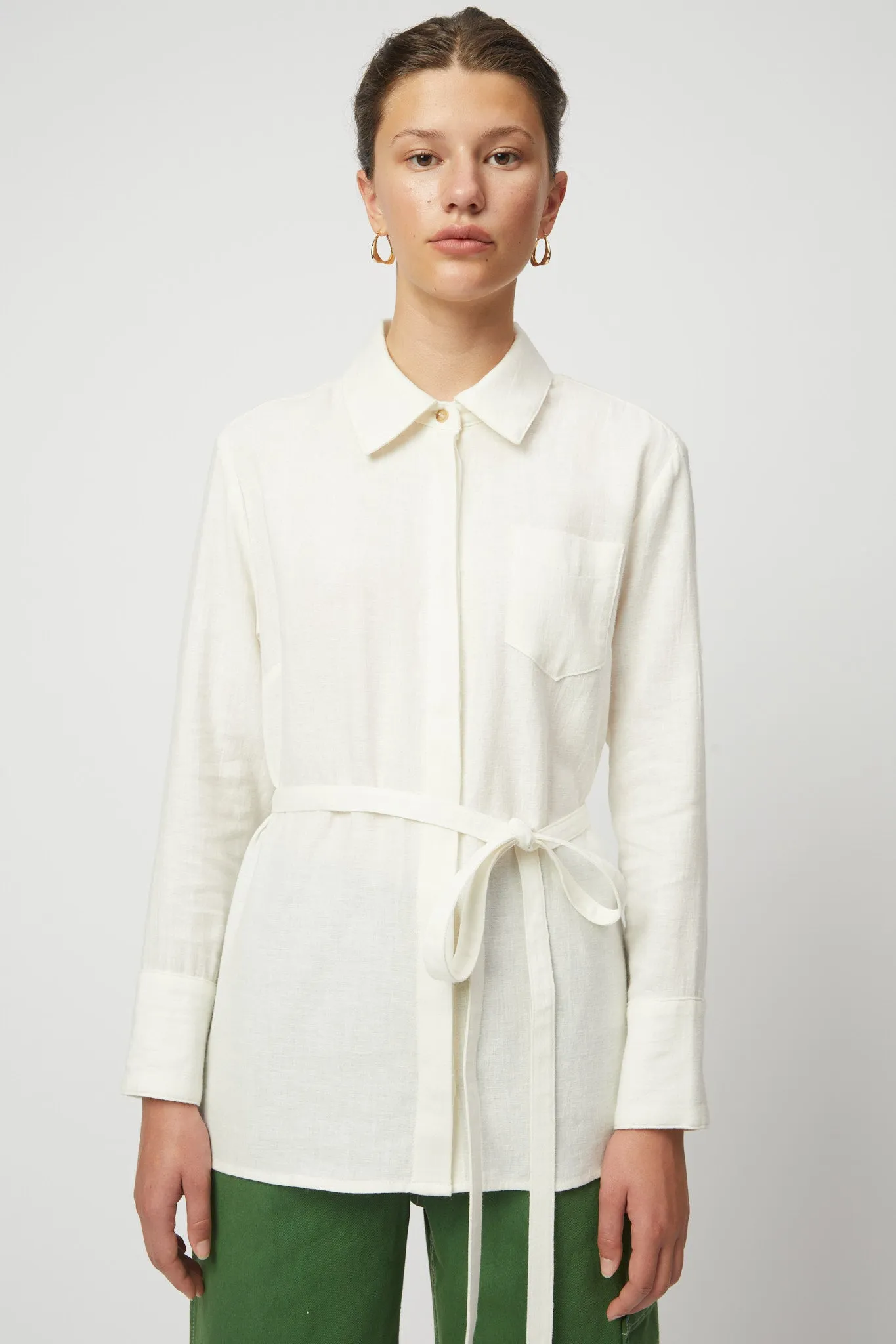 Bonnet Shirt in Linen Cotton sold by Atelier Delphine product image thumbnail 2