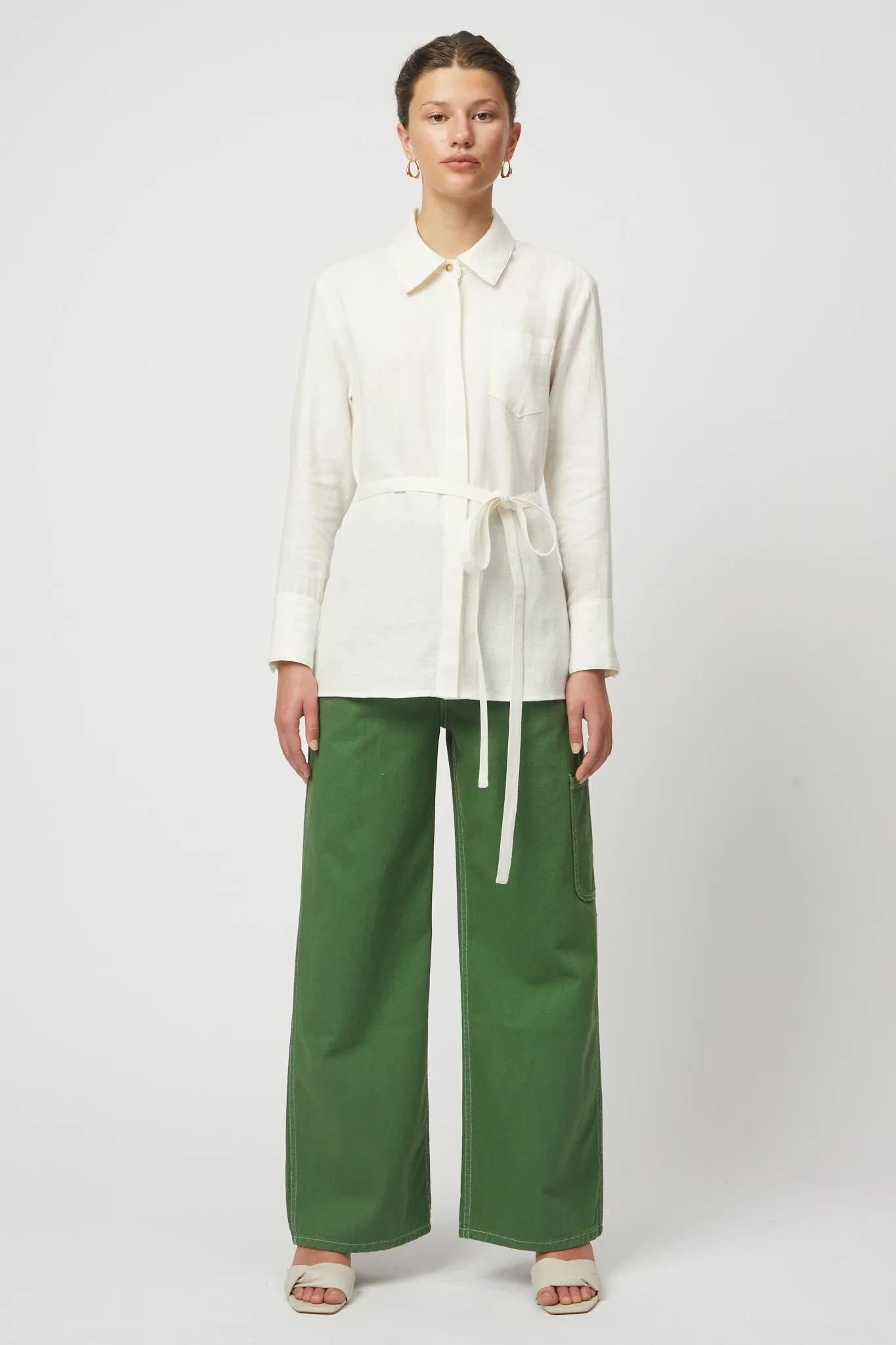Bonnet Shirt in Linen Cotton sold by Atelier Delphine product image thumbnail 3