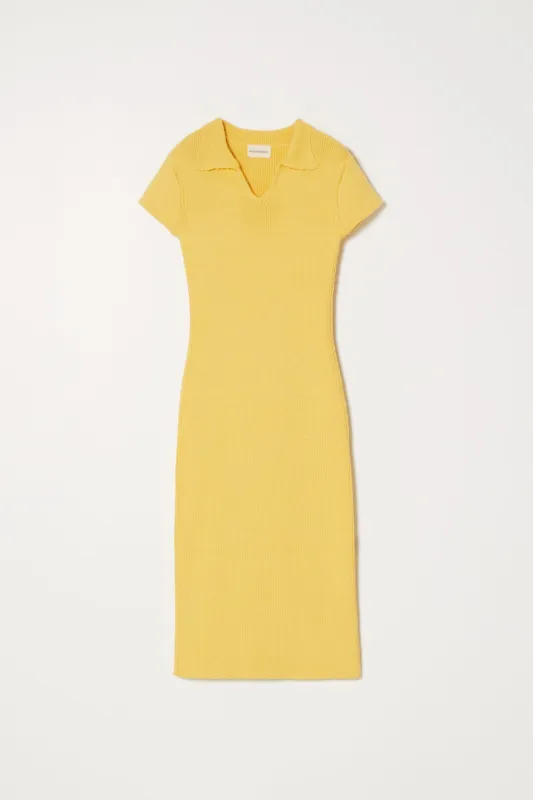 Polo Dress in Rib Tangius Cotton made by Atelier Delphine
