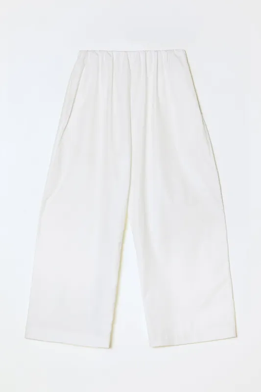 Paper Trouser in Pima Cotton Poplin made by Atelier Delphine