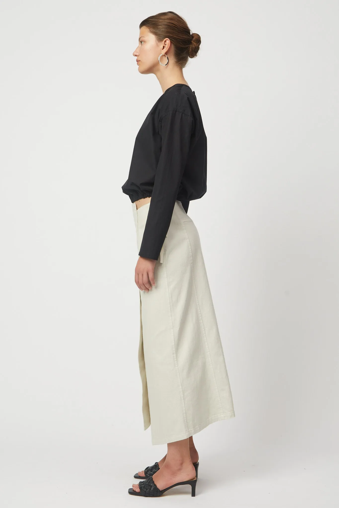 Asymmetrical Long Skirt in Twill sold by Atelier Delphine product image thumbnail 4